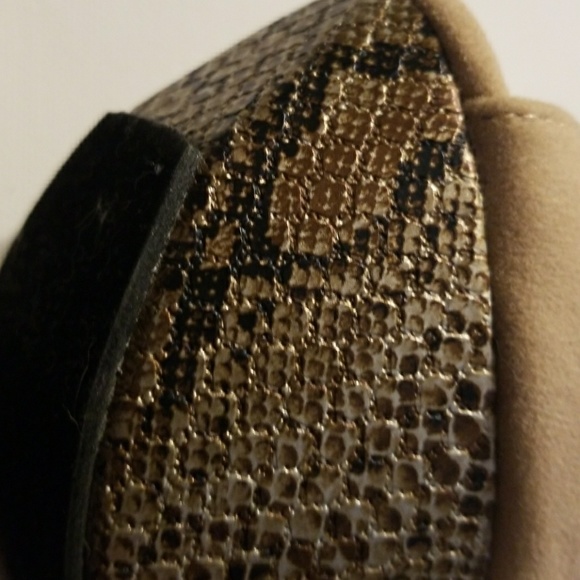 Faux velvet/snake skin heels - Picture 5 of 5